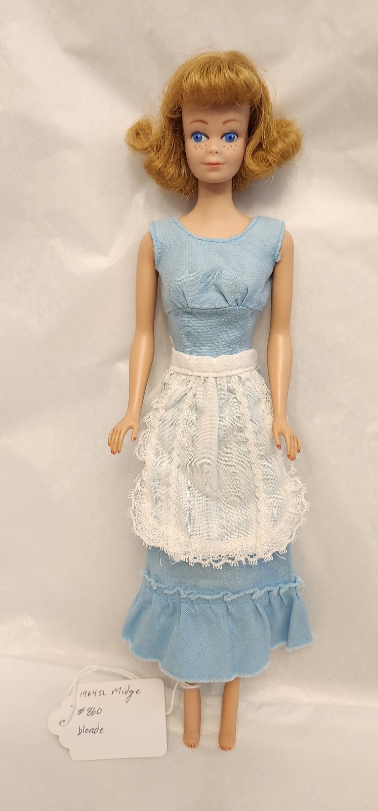 Vintage Mattel Blonde 860 Straight Leg Midge Barbie Doll & BB Outfit #7749 Japan