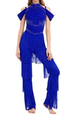 Latin dress competition Small S Blue. Only worn once. Excellent conditions