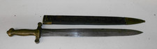 FRENCH Army Model 1831 Glaive Artillery Short SWORD w/leather scabbard
