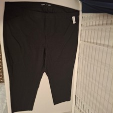 NWT Old Navy Pixie Ankle Skinny Pants Womens Sz 30 Black Mid Rise Secret Pocket