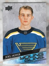 JOEL HOFER 2020-21 UPPER DECK YOUNG GUNS EXTENDED ROOKIE RC CARD #702 NHL STAR. rookie card picture