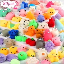 80pcs Mochi Squishy Toys, Mini Kawaii Squishy Fidget Toys Bundles Squishies Part