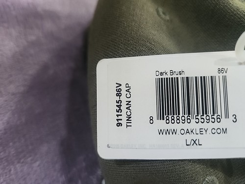 New! Oakley Tin Can Cap Olive Drab Green White Large/XL Classic Low Hat Flex - Picture 15 of 20