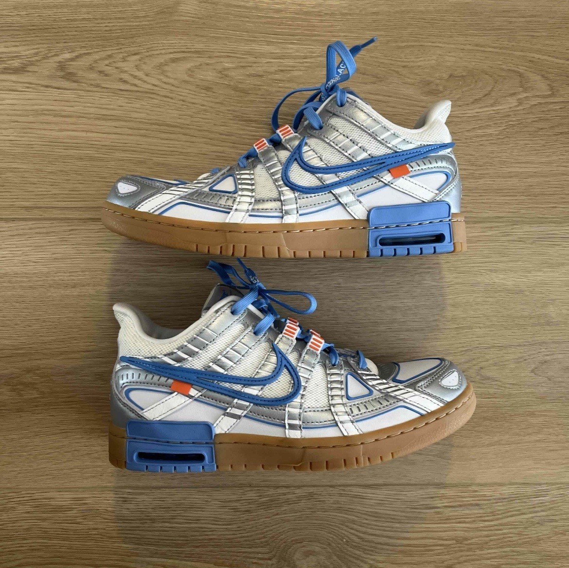 OFF WHITE X NIKE Nike Off White x Air Rubber Dunk University blu taglia 9