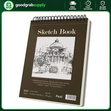 Fuxi 9" x 12" Sketch Book, Spiral Bound Sketchbook, Art Notebook Sketch Pad