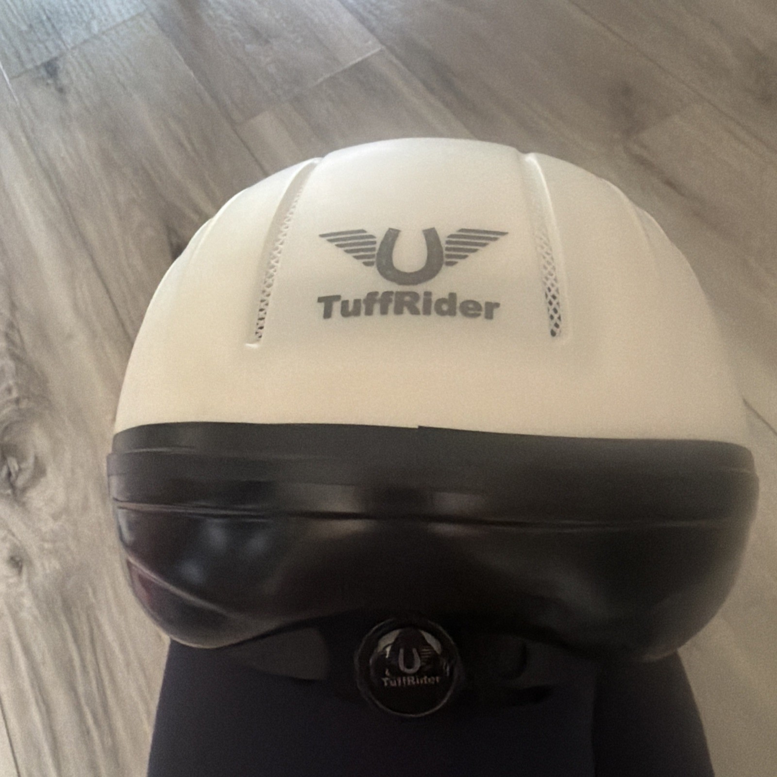 TuffRider Starter Basic white Horse Riding Helmet  7 1/4-7 3/4 - Thumbnail 5