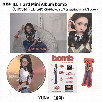 ILLIT 3rd Mini Album Bomb GLLIT ver. CD Set CD Poster Bookmark