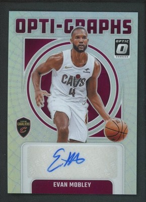2024-25 EVAN MOBLEY 79/99 AUTO PANINI DONRUSS OPTIC HOLO OPTI GRAPHS AUTOGRAPHS