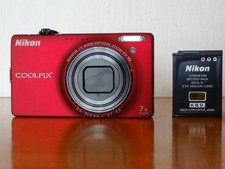 Nikon COOLPIX S6000 Red Compact Digital Camera 14MP 7x Optical Zoom Tested