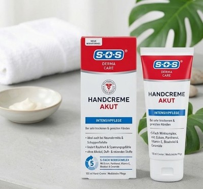 SOS Derma Care Handcreme Akut Intensivpflege trockene Haut 100ml Vitamin E NEU
