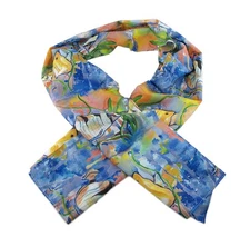 Betsy Drake Angelfish Print Polyester Fashion Scarf 70 X 20 In.