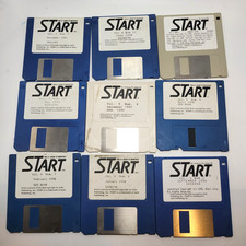 9x Atari ST Monthly START Magazine Assorted Computer Software Disks