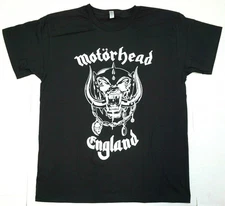 MOTORHEAD England T-shirt Classic Rock Heavy Metal Lemmy Tee Men's Black New