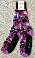 NEW Beautiful ROBERT GRAHAM black & multicolor design men's socks, "Ipswich"
