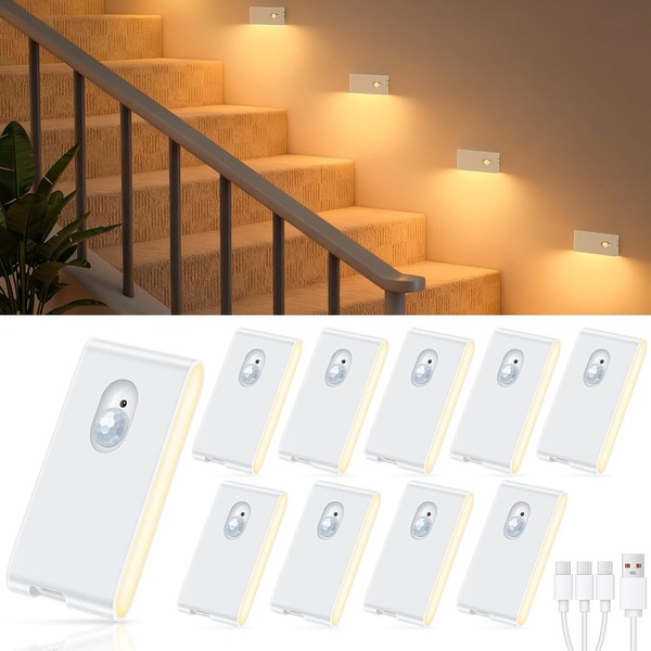 Nachtlicht Mit Bewegungsmelder 500Mah Akku 2700K Warmweiß Led FüR InnenräUme-image
