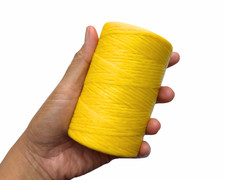 Kulay Lemon Yellow Artificial Sinew Waxed Flat Polyester Thread, 272yards
