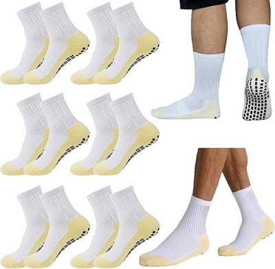 Set 6pair Calcetines Medias Antideslizantes Para Futbol Yoga Ejercicio Hombre Mu
