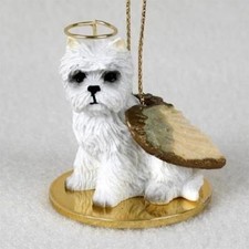 Small Angel WESTIE WEST HIGHLAND Dog Angel w/wings Ornament Remberance
