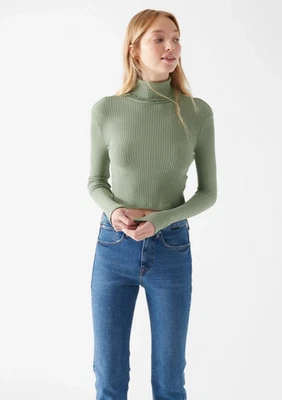 Zara - Light Green Pullover Jumper Sweater Top Size M NEW - Y2K Tiktok - Bild 1 von 4