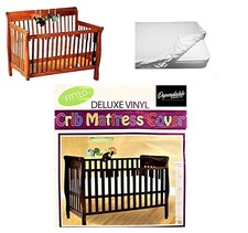 Deluxe Vinyl Fitted Crib Mattress Cover Protector 28" x 52" Standard Size Wat...