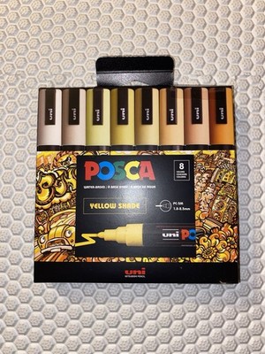 POSCA Yellow Shade 8 Count Marker Set- 2.5mm Medium