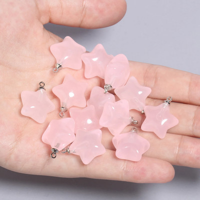 Bunter Stern Charms Harz Bonbonfarbe Anhänger Schlüsselanhänger Handarbeit Halskette Klammer