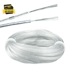 28AWG 2 Conductor Transparent Wire 10 Meters/32.8Ft UL Certified PVC Insulated F