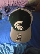 MSU '47 Brand Michigan State Spartans Green Hat Cap Men's Mesh Back Snapback