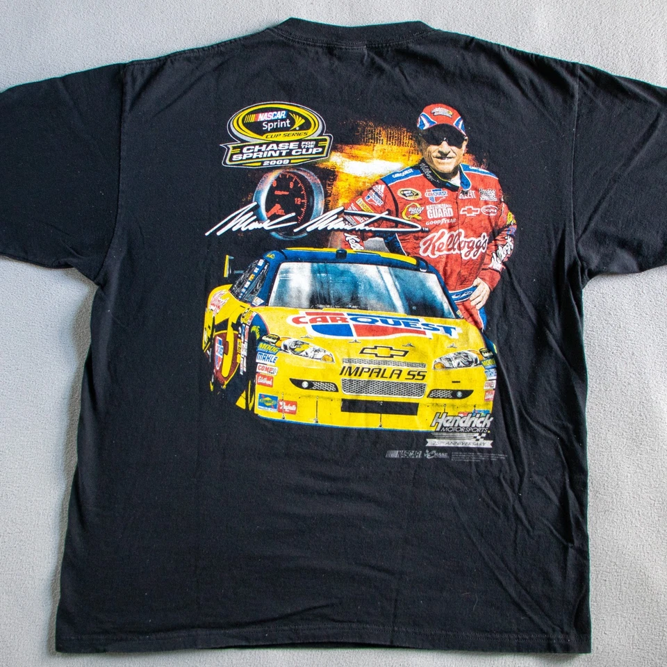 Black Nascar Racing Mark Martin 2009 Sprint Cup T-Shirt Size XL - Image 2 of 4
