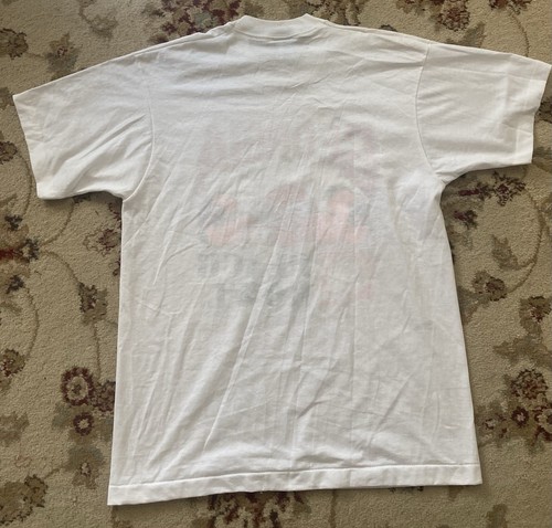 Vintage Georgia Bulldogs Peach Bowl 1989 White T-Shirt Tee Size L Single Stitch - Imagen 9 de 9