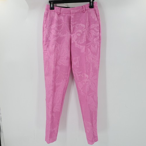 Scotch & Soda Pants Women's 25 Lowry Pants Floral embossed Pink Cotton jacquard