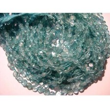 4mm Blue Apatite Bead, Sky Blue Apatite Plain Coin Bead, Apatite Gemstone, 13 In