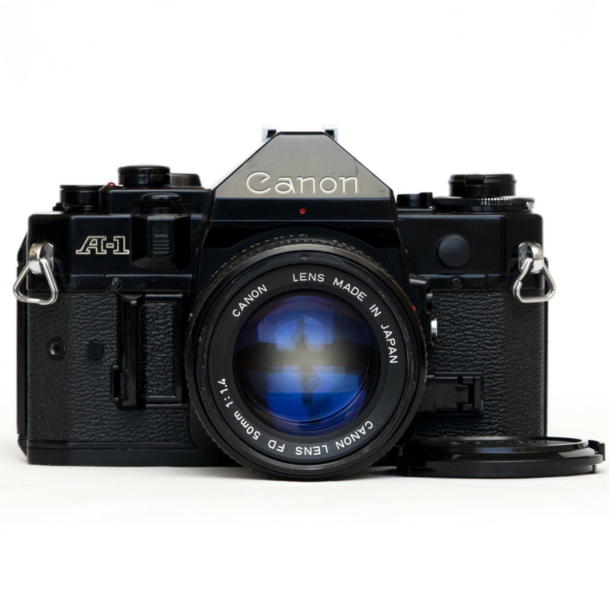 SERVICED* Canon A-1 Black Classic 35mm Film Camera FD 1.4 50mm