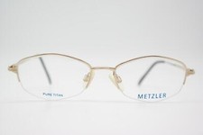 Vintage Glasses Metzler 1684 TITAN Gold Half-Rim Eyeglass Frame