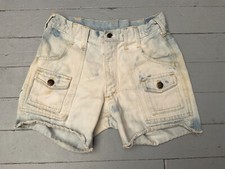 Vintage Brittania Sportswear Denim Jean Embroidered Flower Shorts