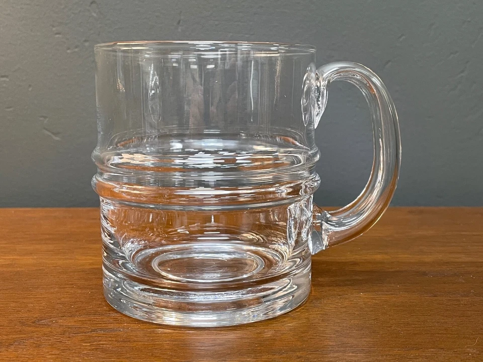 Vintage Set of (6) Iittala "Pisararengas" Large Ripple Beer Mugs Glasses Finland - Image 3 of 4