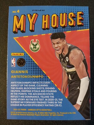 2022 Panini Donruss Optic Purple My House Giannis