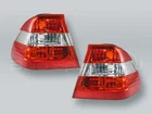 Red/White SEDAN Outer Tail Lights PAIR fits 2002-2005 BMW 3-Series E46