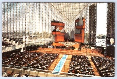 Postcard Garden Grove California Crystal Cathedral Interior