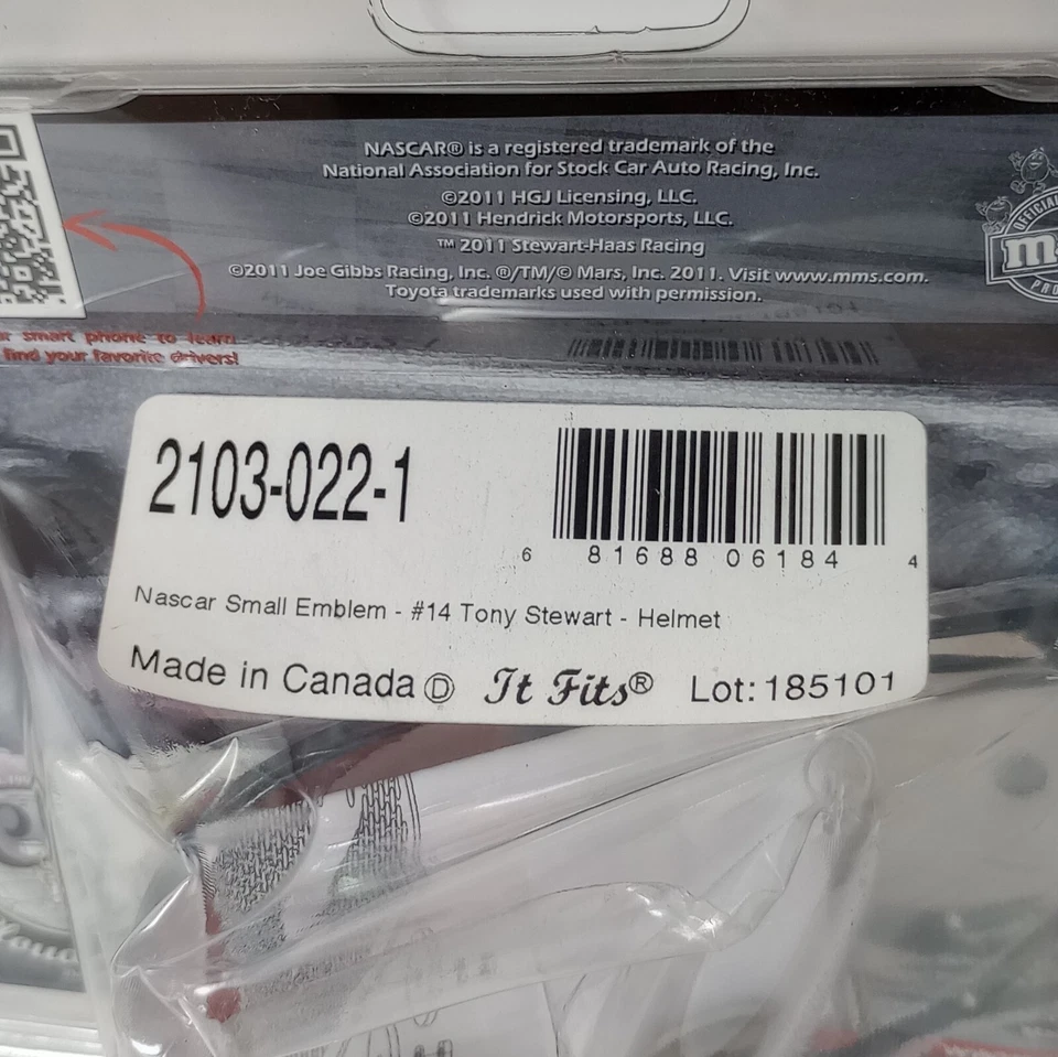 Nascar 14 Tony Stewart Helmet Small Grill Emblem Cloud Rider - Image 4 of 4