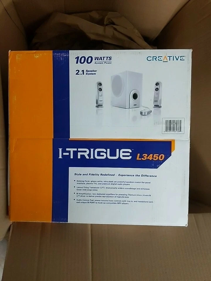 Creative I-TRIGUE L3450 White 2.1 Computer Speaker System For PC MAC Brand NEW - Image 2 of 2