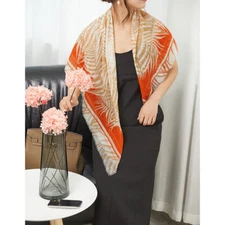 'Pure Cashmere Thin Oblong Scarf Wrap Shawl Digital Printing Soft Delicate 39“