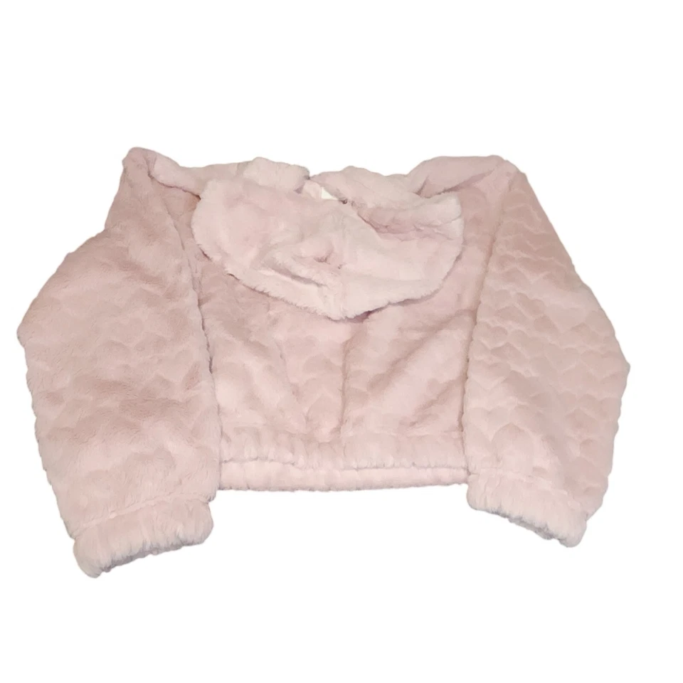 Conjunto de Moletom e Jogger de Pelúcia No Boundaries TAMANHO PEQUENO Rosa Coração Aconchegante Loungewear - Imagem 4 de 4