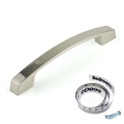 M4TEC Nickel Kitchen Cabinet Door Handles Cupboard Drawer Bedroom Furniture Pull