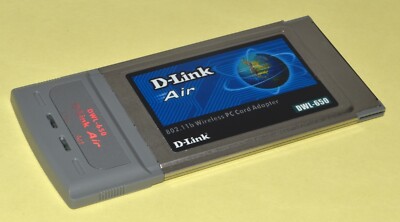 D-Link Air 2.4gHz 802.11b Wireless PC Card Cardbus Type II *Used* DWL ...