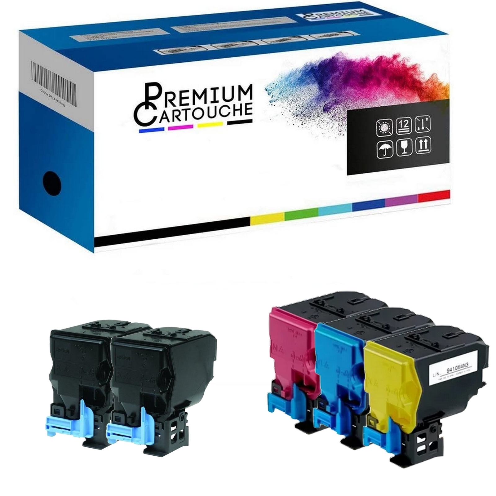 Toner TNP27 multipack x5 pour espace de travail connecté et imprimante Bizhub C25