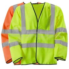 Image of HIGH VISIBILITY LIGHT JACKET HI VIS VIZ REFLECTIVE SAFETY ALL COLOURS SIZES