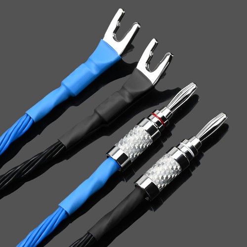 Cable de altavoz HIFI OCC cable de altavoz HI-FI con enchufe de pala plátano de fibra de carbono - Imagen 6 de 12