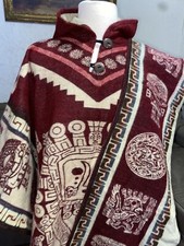 New unisex Ecuadorian alpaca poncho with hood made in ecuador