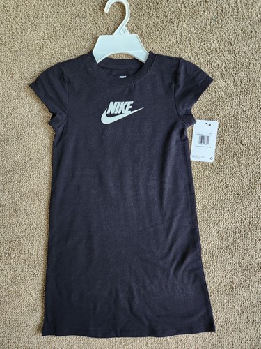 Nike Little Girls Casual Club Dress Size 6X Black/ White NWT